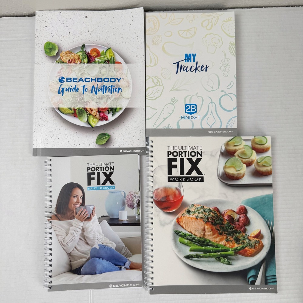 Beachbody Ultimate Portion Fix 2B Mindset Nutrition Guide Tracker Workbook Set